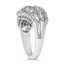 14K White Gold Diamond Cocktail Ring Band (1 3/4 Cttw, H-I Color, SI2-I1 Clarity) - Size 6-1/2