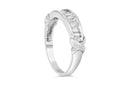 .925 Sterling Silver 1/2 Cttw Baguette Cut Diamond Channel Set X-Station Wedding Ring (H-I Color, I1-I2 Clarity) - Size 6-1/2