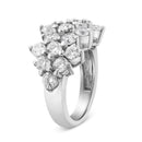14K White Gold 4.0 Cttw Diamond Multi Row Scatter Band Ring (I-J Color, I1-I2 Clarity) - Size 7