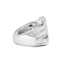 14K White Gold 2.0 Cttw Diamond Channel Set Bypass Ring
