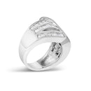 14K White Gold 2.0 Cttw Diamond Channel Set Bypass Ring