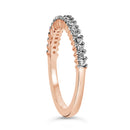 10K Rose Gold Plated Sterling Silver 1/3 Cttw Diamond Band Ring