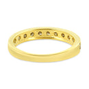 IGI Certified 1/2 Cttw Diamond 10K Yellow Gold Prong Set Beaded Milgrain Band Style Ring (J-K Color, I2-I3 Clarity) - Size 7