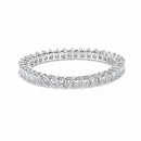 14K White Gold 1.0 Cttw Princess Diamond Eternity Band Ring