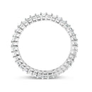 14K White Gold 1.0 Cttw Princess Diamond Eternity Band Ring