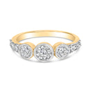 10K Yellow Gold Plated .925 Sterling Silver 1.0 Cttw Lab Grown Diamond Bezel Set Ring