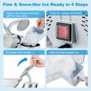 300W Commercial Ice Crusher with Dual Blades and Safety Switch