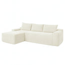 Cloud L-Shaped Corduroy Sectional Sofa with Chaise Lounge