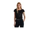 Lauren Ralph Lauren Sequined Art Deco Cotton-Blend Tee