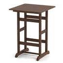 30 Inch Square Bar Table Dining Table with Slatted Tabletop for Poolside