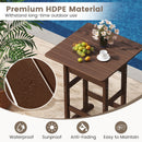 30 Inch Square Bar Table Dining Table with Slatted Tabletop for Poolside
