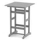 30 Inch Square Bar Table Dining Table with Slatted Tabletop for Poolside