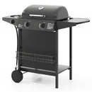 30 000 BTU Outdoor Burner Propane Gas Grill on Wheels-Black