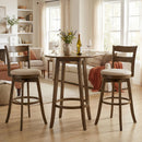 30.5 Inch Swivel Barstools with Backrest & Upholstered Seat