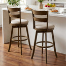 30.5 Inch Swivel Barstools with Backrest & Upholstered Seat