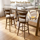 30.5 Inch Swivel Barstools with Backrest & Upholstered Seat
