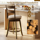 30.5 Inch Swivel Barstools with Backrest & Upholstered Seat