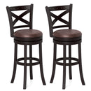 26/30 Inch Swivel Bar Stools Set of 2 Bar Chairs with Padded Seat