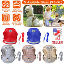 Pet Mesh Harness Dog Leash Set Reflective Chest Strap Adjustable Puppy Vest For Puppies Breeds Dogs Cats Walking Outdoor