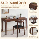 Solid Wood Desk with Drawers for Home Office