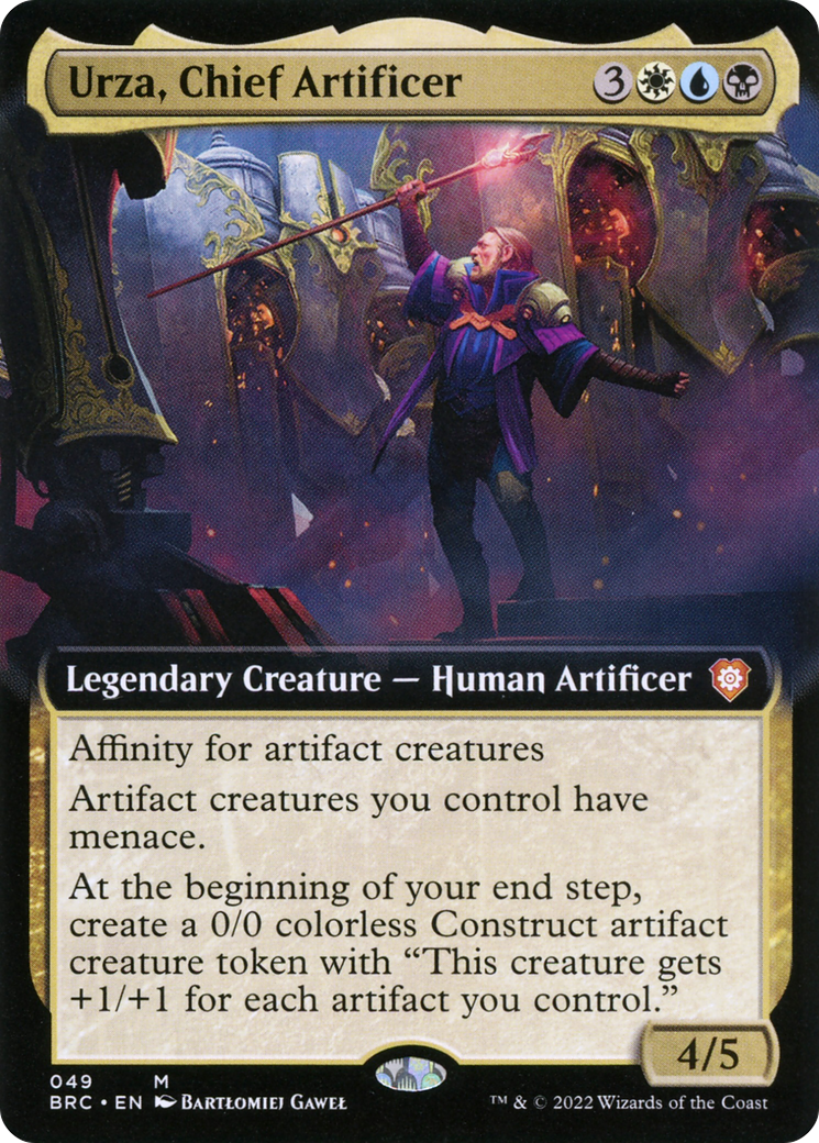 Urza, Chief Artificer (BRC-049) - The Brothers' War Commander: (Extended Art) Foil