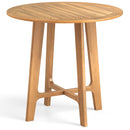 31.5 Inches Patio Dining Table with Slatted Tabletop and X-shaped Frame