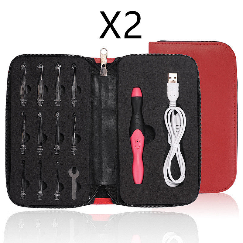 Rechargeable Light Crochet Hook, Interchangeable Needle Set