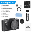 5K 75MP Camera – WiFi, 18X Zoom, Vlogging, Webcam, 32GB, 2 Batteries