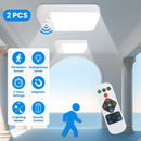 Motion Sensor Ceiling Light With Remote Rechargeable Wireless Flush Ceiling Light with 3000K 4500K 6000K 3 Timer 10 Brightness for Closet Stairs Garag