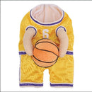Creative Dog Basketball Costume With Ball