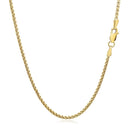 14k Yellow Gold Solid Round Box Chain 1.6 mm