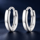 925 Sterling Silver Earrings for Women - Style A, 1.1x0.2cm, Platinum Plated