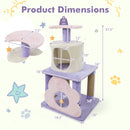 31.5" Cute Modern Cat Tree Multi-Level Kitten Tower