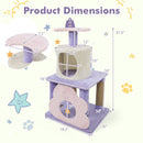 31.5" Cute Modern Cat Tree Multi-Level Kitten Tower