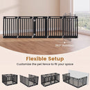 16-Panel Dog Playpen 31.5" Height Indoor Outdoor Pet Gate