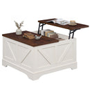 31.5 Inch Square Coffee Table with Lifting Tabletop and Hidden Compartment