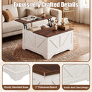 31.5 Inch Square Coffee Table with Lifting Tabletop and Hidden Compartment