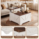 31.5 Inch Square Coffee Table with Lifting Tabletop and Hidden Compartment
