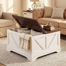 31.5 Inch Square Coffee Table with Lifting Tabletop and Hidden Compartment