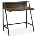 31.5" Industrial Desk with Raised Shelf Metal Frame