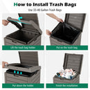 31 Gallon Large Outdoor Trash Can with Lid and Pull