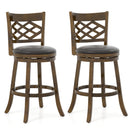 26 Inch Counter Height Bar Stools Set of 2 with Rubber Wood Frame