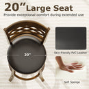 26 Inch Counter Height Bar Stools Set of 2 with Rubber Wood Frame