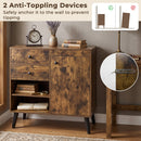 31" Sideboard Cabinet with 2 Drawers and Open Shelves