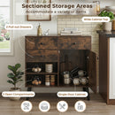 31" Sideboard Cabinet with 2 Drawers and Open Shelves