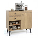 31" Sideboard Cabinet with 2 Drawers and Open Shelves