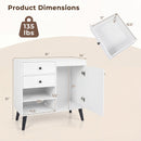 31" Sideboard Cabinet with 2 Drawers and Open Shelves