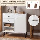 31" Sideboard Cabinet with 2 Drawers and Open Shelves