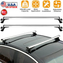 47.24in Universal Top Roof Rack Cross Bar Cargo Carrier Aluminum Crossbar Rack w/ 165LBS Capacity Fit for Most Vehicle Wagon Car Without Roof Side Rai