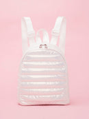 Cotton-Padded Down Embroidery Thread Backpack
